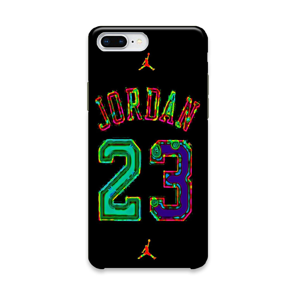 Jordan Black Bubble Neon Colour iPhone 8 Plus Case