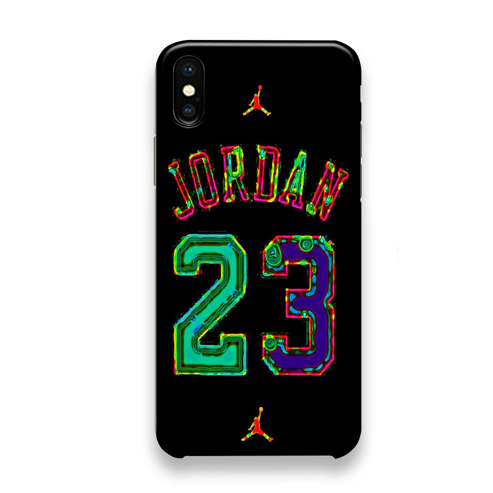 Jordan Black Bubble Neon Colour iPhone X Case