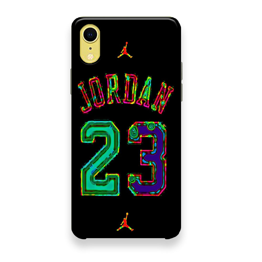 Jordan Black Bubble Neon Colour iPhone XR Case