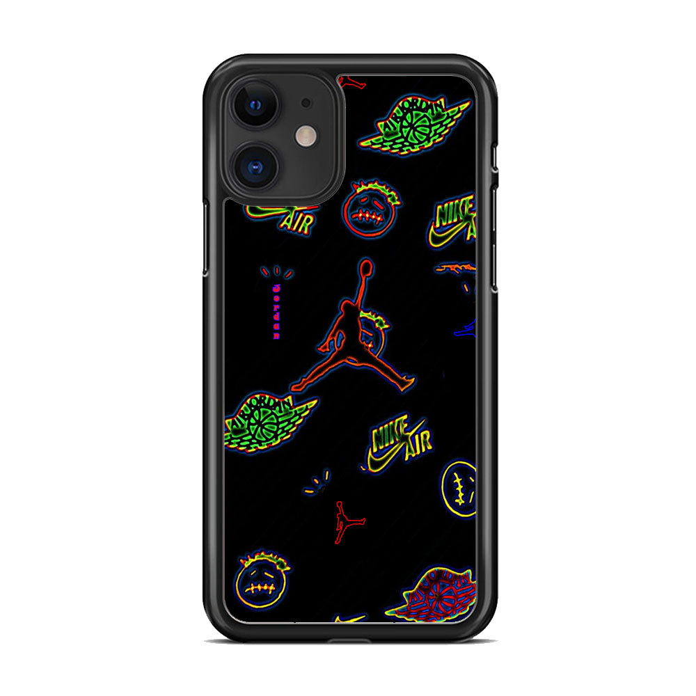 Jordan Black Wall Sticker iPhone 11 Case