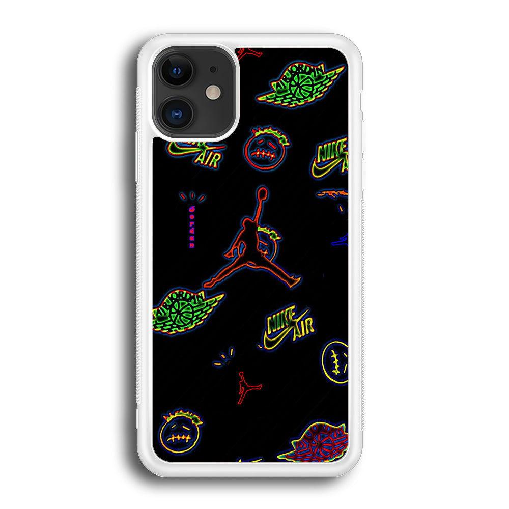 Jordan Black Wall Sticker iPhone 12 Case