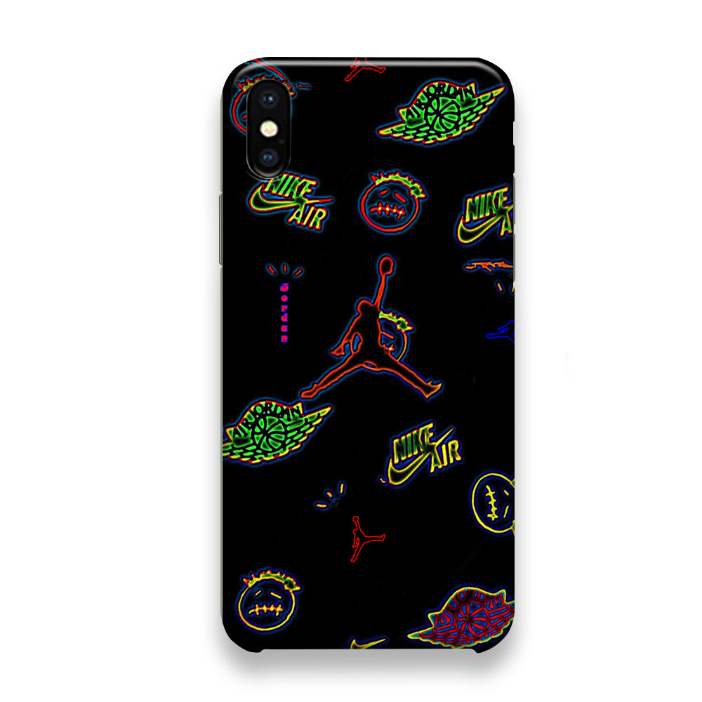 Jordan Black Wall Sticker iPhone X Case