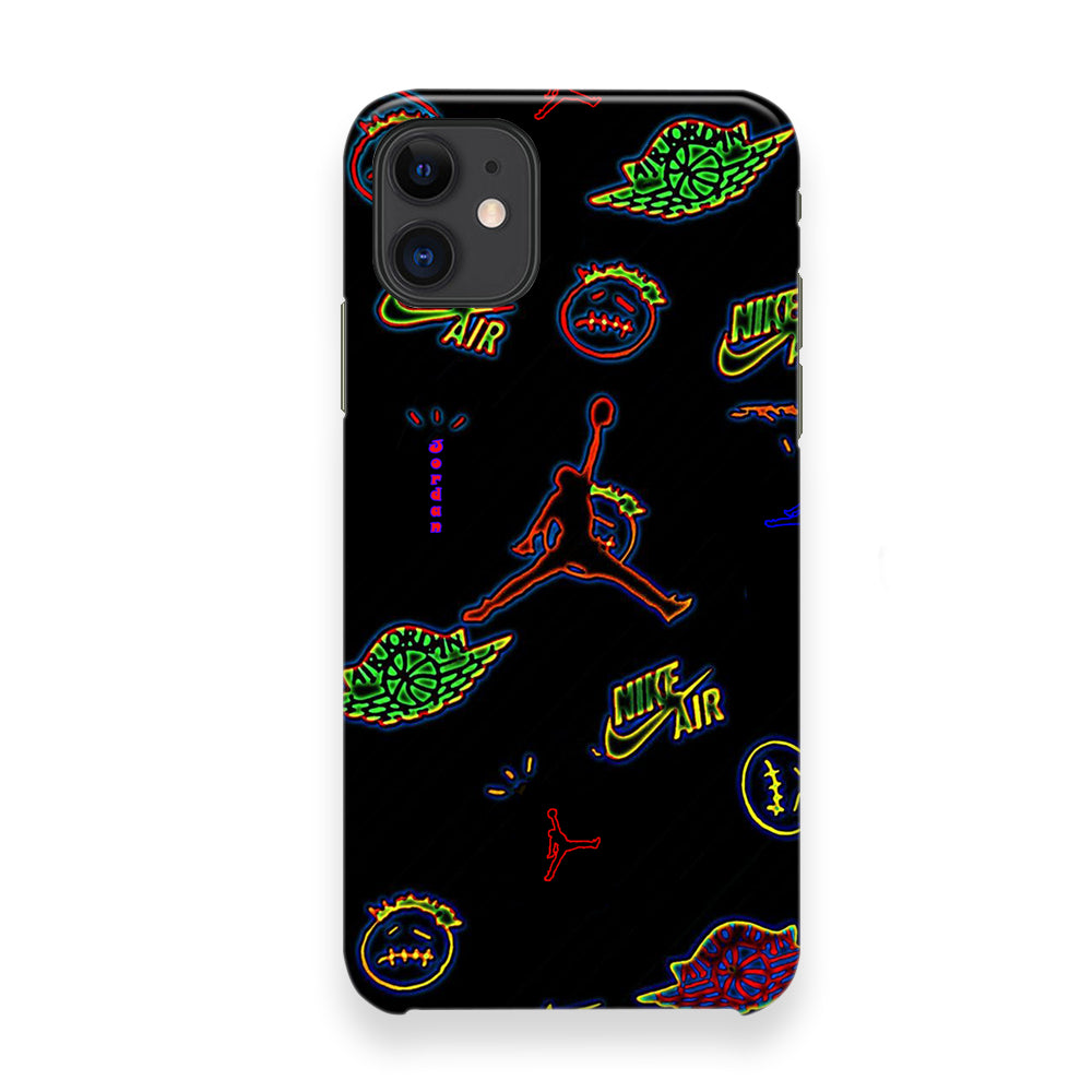 Jordan Black Wall Sticker iPhone 12 Case