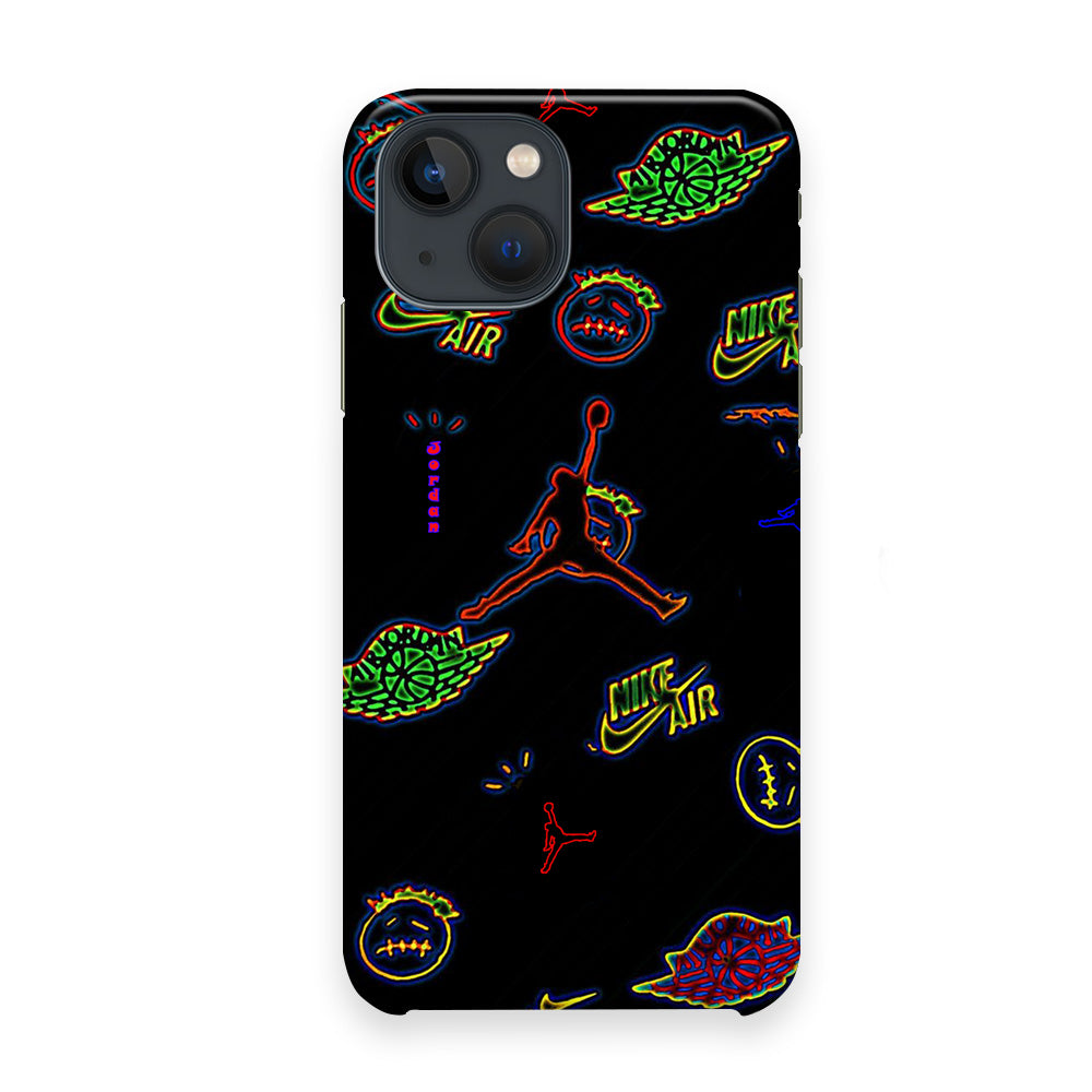 Jordan Black Wall Sticker iPhone 13 Case