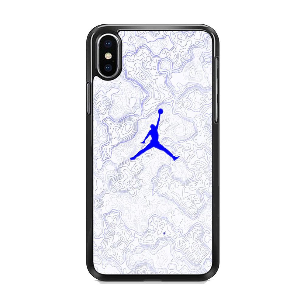 Jordan Blue Marble Motif iPhone Xs Case