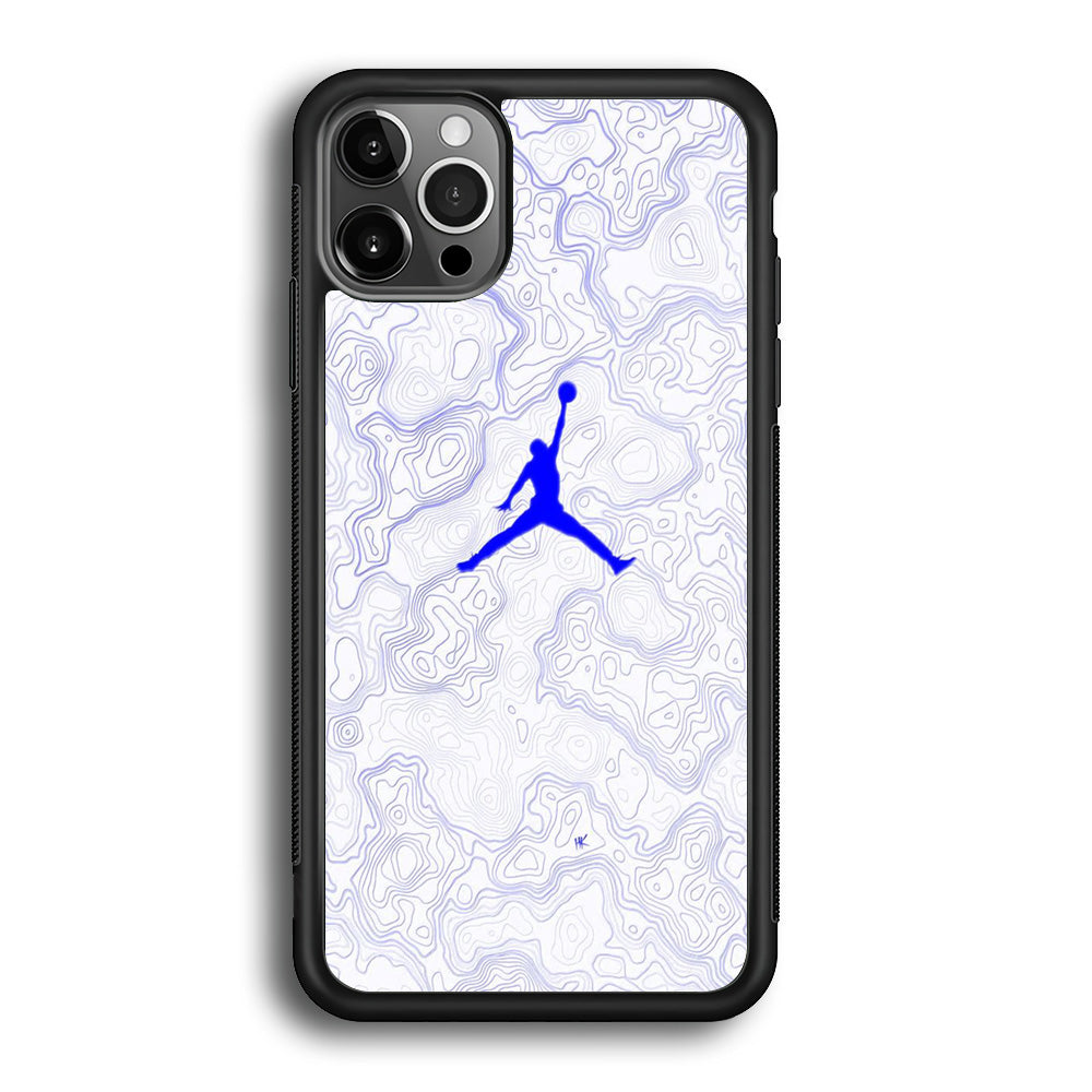 Jordan Blue Marble Motif iPhone 12 Pro Max Case