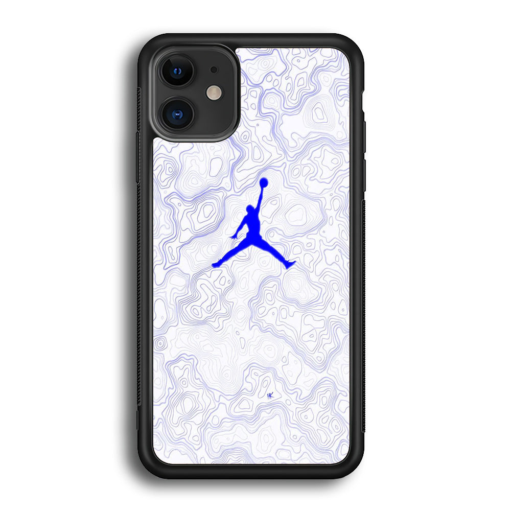 Jordan Blue Marble Motif iPhone 12 Case