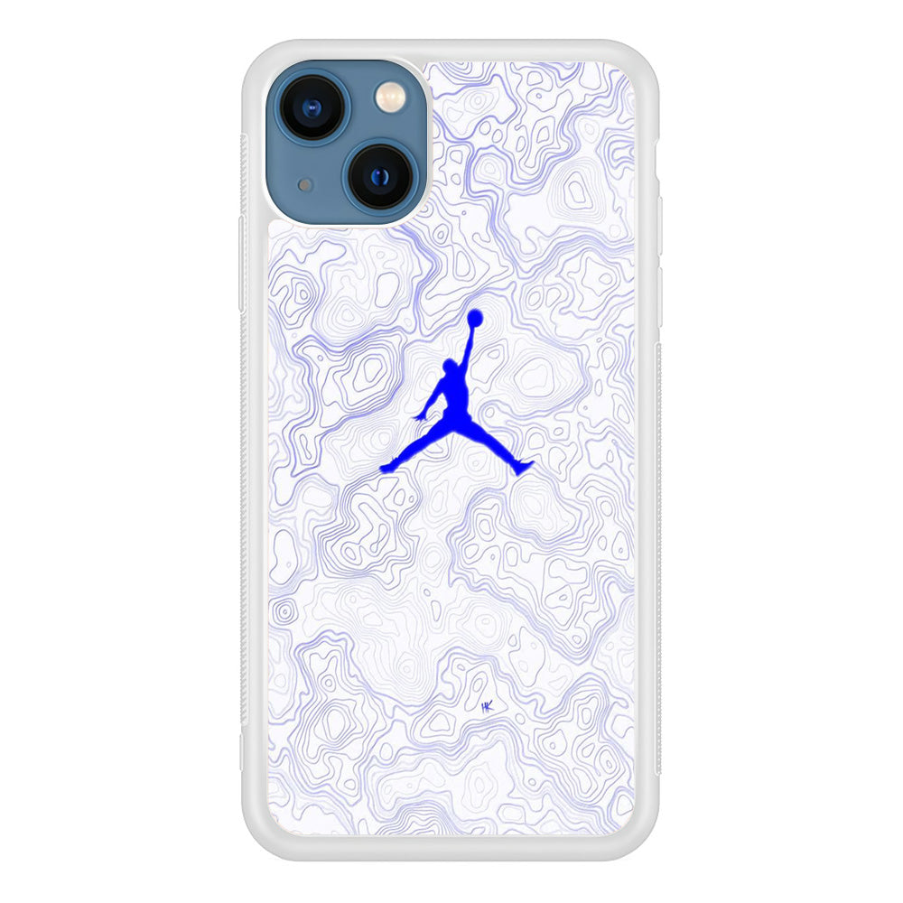 Jordan Blue Marble Motif iPhone 13 Case