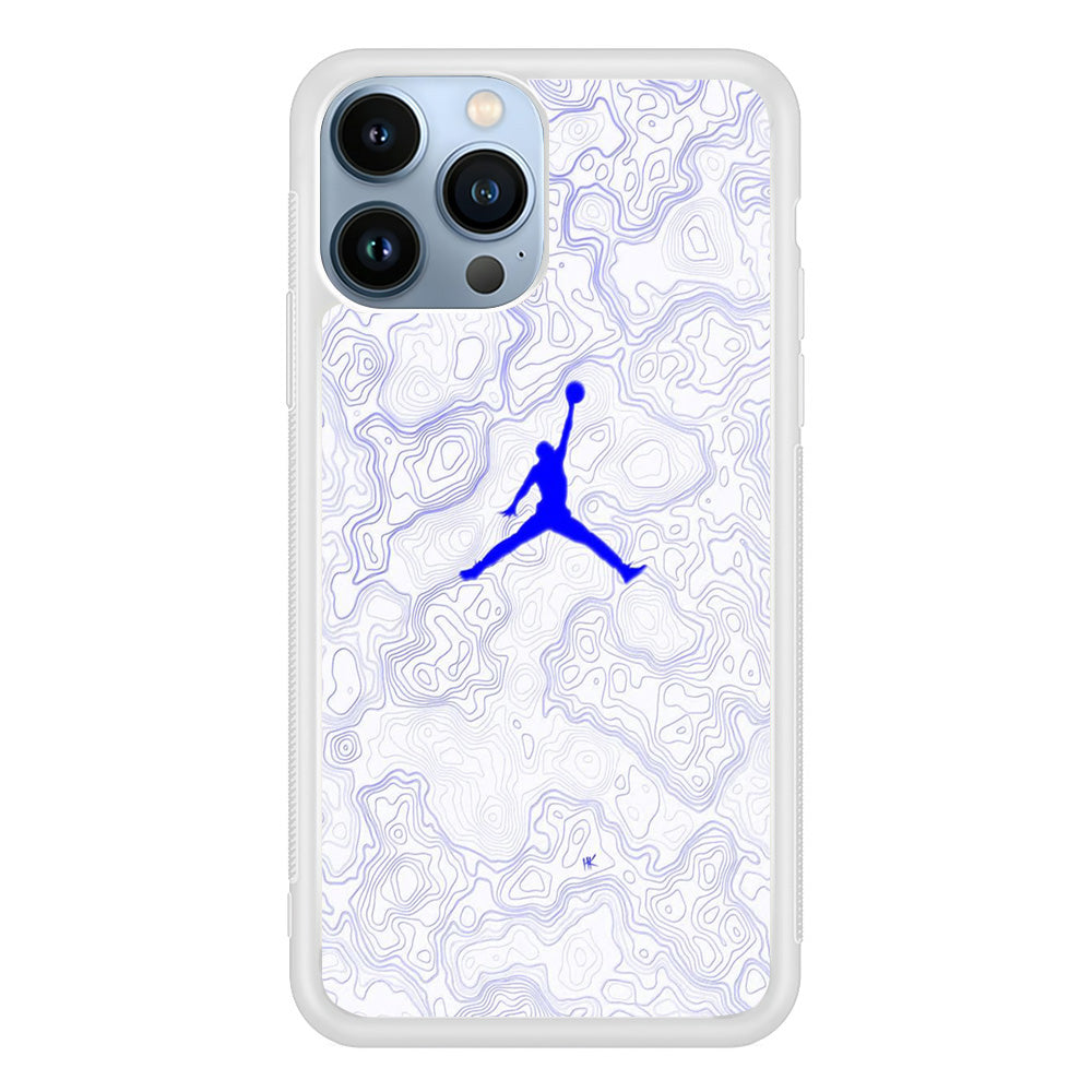 Jordan Blue Marble Motif iPhone 13 Pro Case