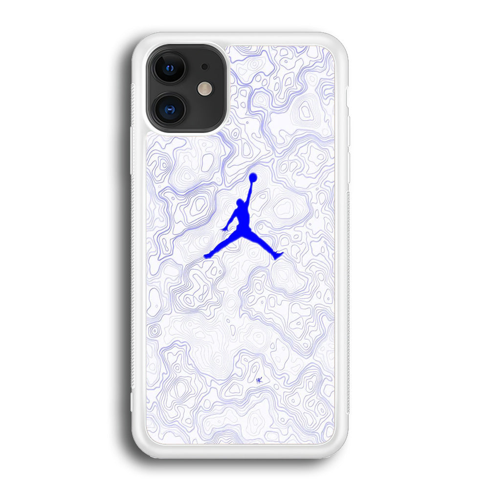 Jordan Blue Marble Motif iPhone 12 Case