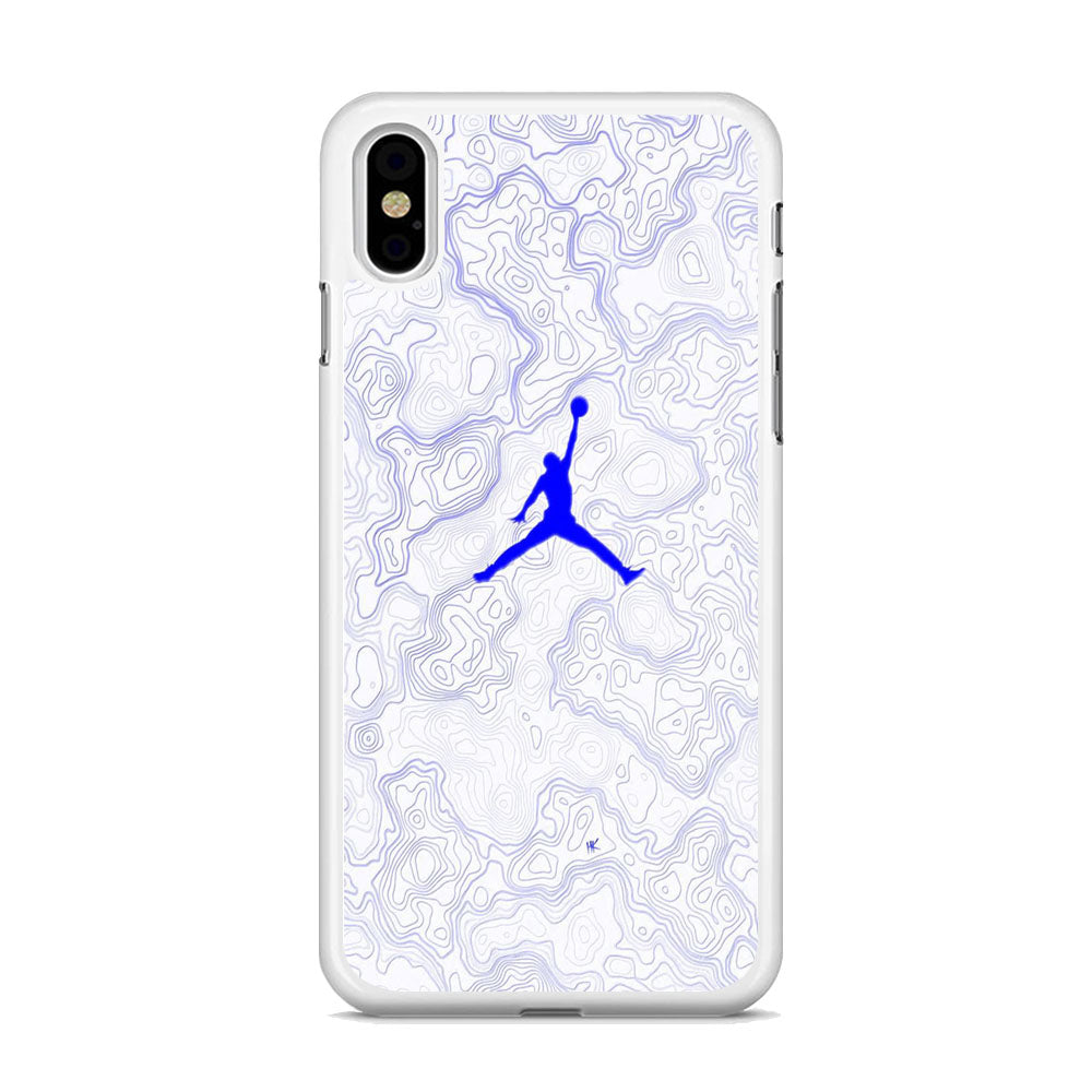 Jordan Blue Marble Motif iPhone X Case