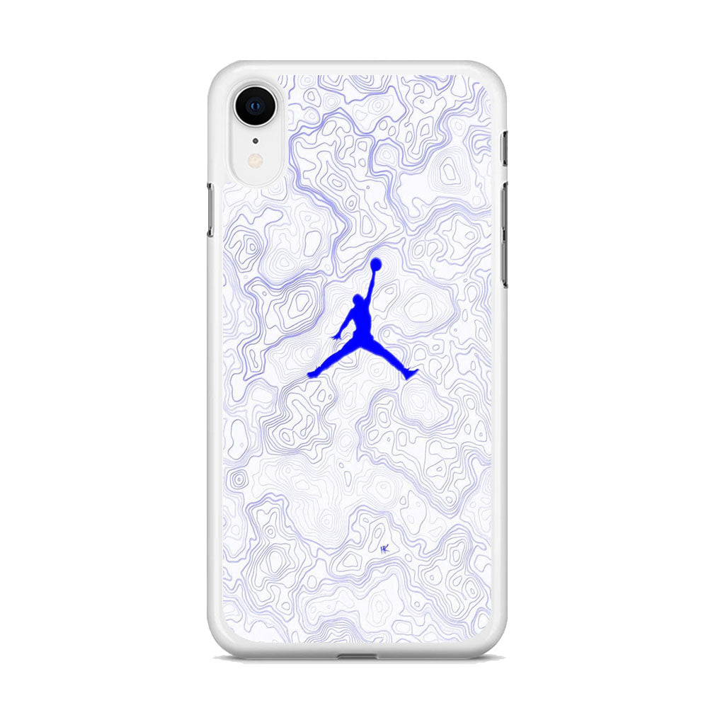 Jordan Blue Marble Motif iPhone XR Case