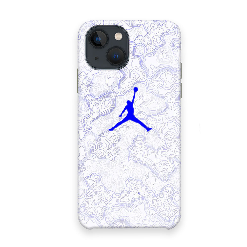 Jordan Blue Marble Motif iPhone 13 Case