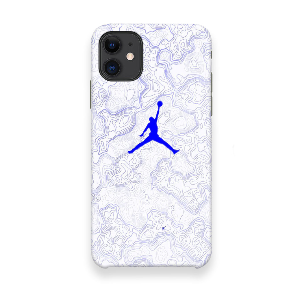 Jordan Blue Marble Motif iPhone 12 Case