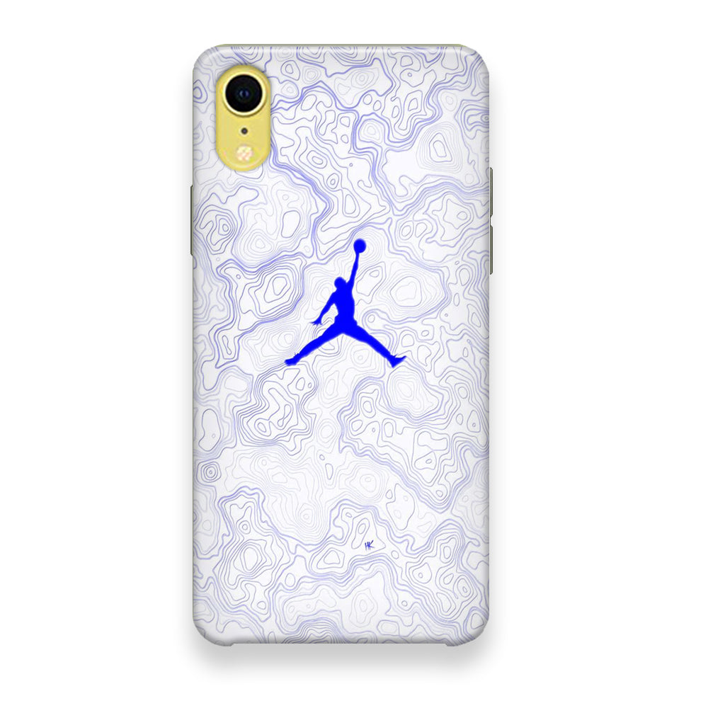 Jordan Blue Marble Motif iPhone XR Case