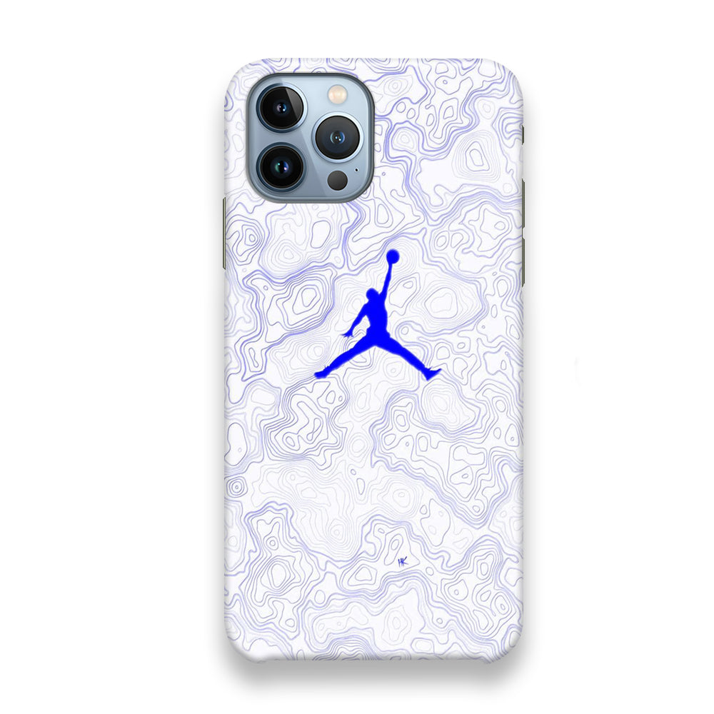 Jordan Blue Marble Motif iPhone 13 Pro Case