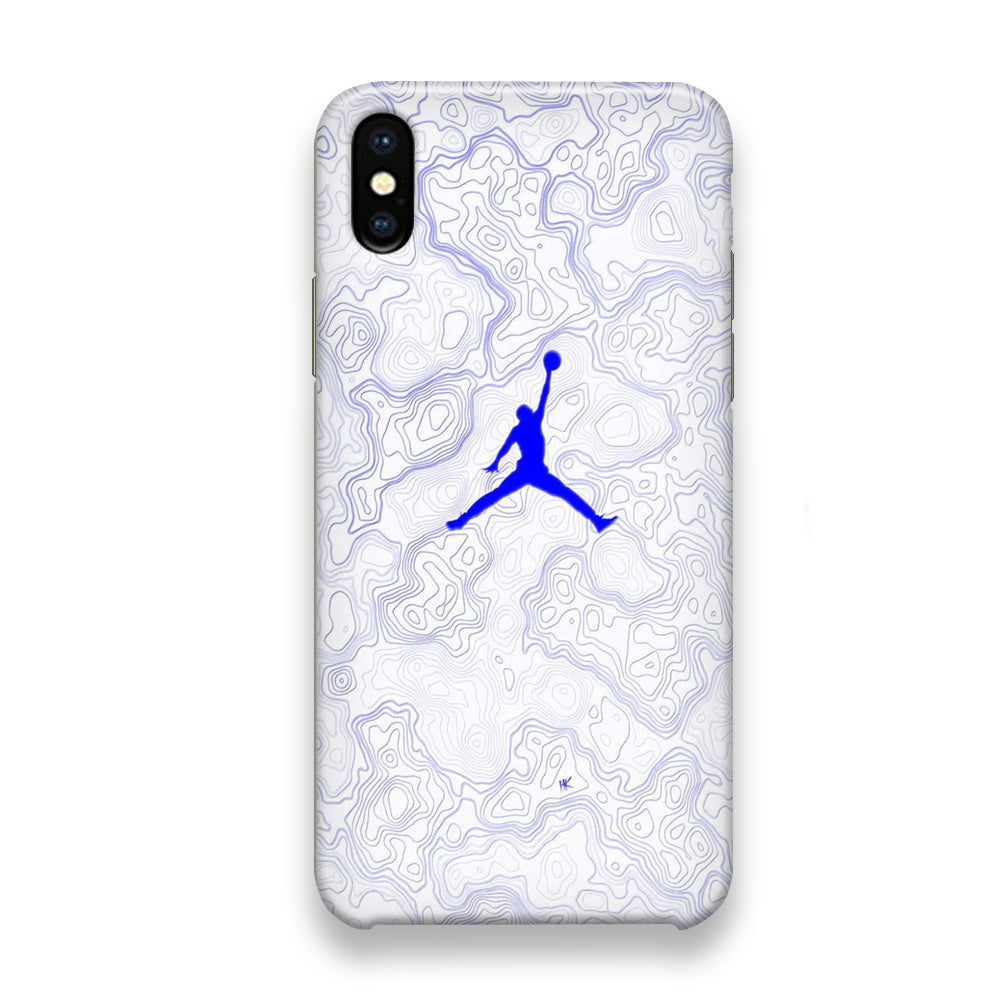 Jordan Blue Marble Motif iPhone X Case