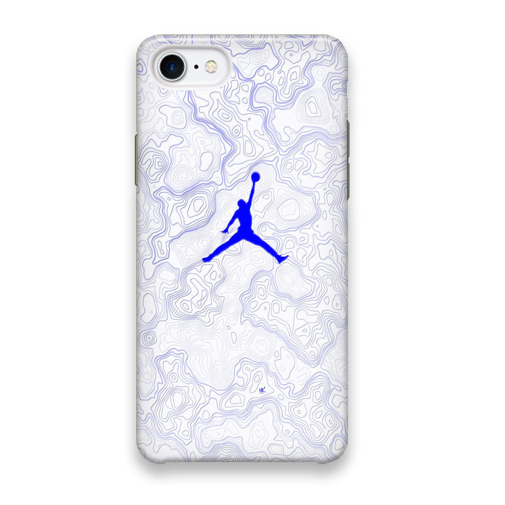 Jordan Blue Marble Motif iPhone 7 Case