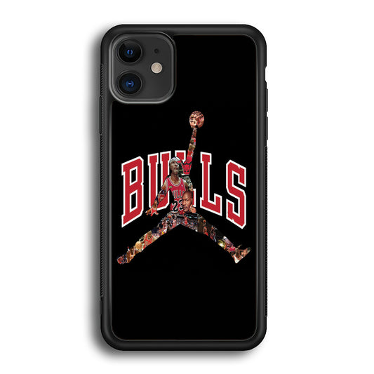 Jordan Bulls Logo Puzzle iPhone 12 Case