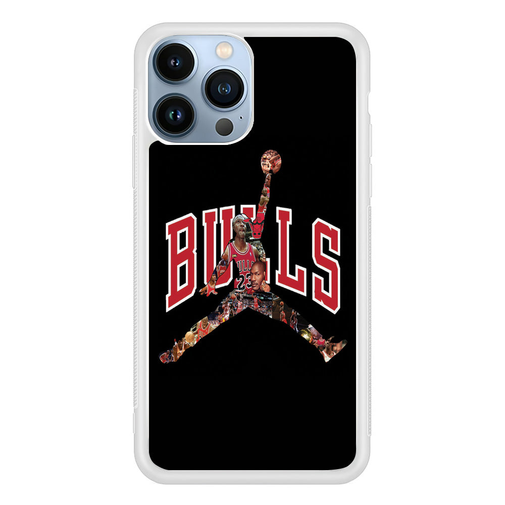 Jordan Bulls Logo Puzzle iPhone 13 Pro Max Case