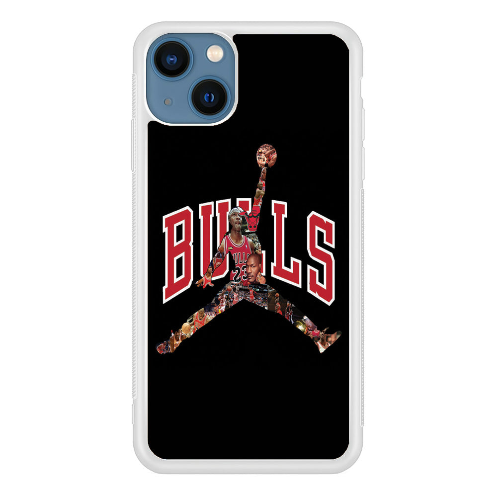 Jordan Bulls Logo Puzzle iPhone 13 Case