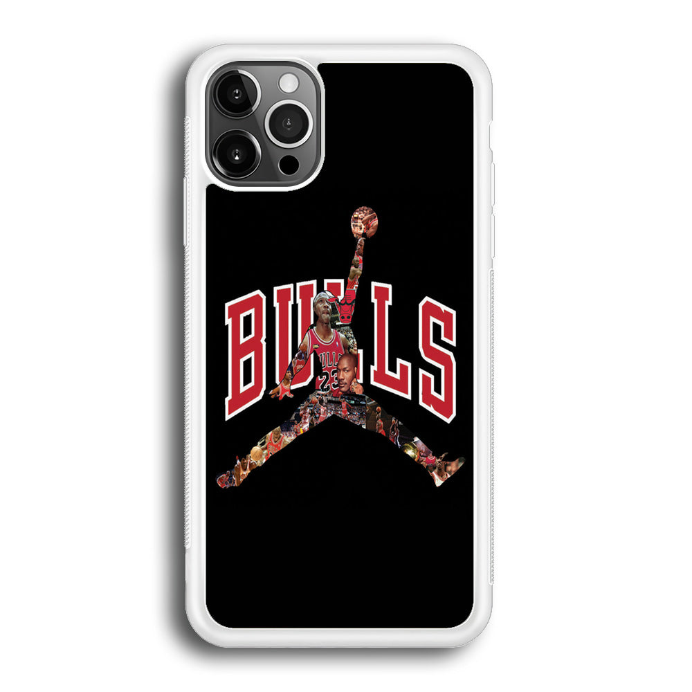 Jordan Bulls Logo Puzzle iPhone 12 Pro Max Case