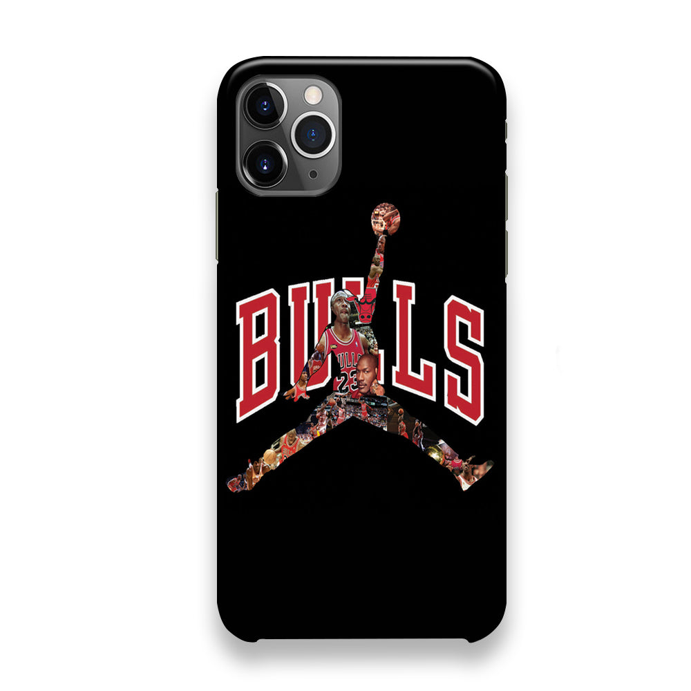 Jordan Bulls Logo Puzzle iPhone 12 Pro Case