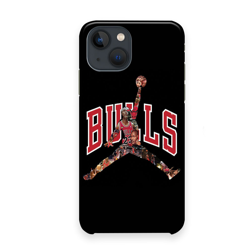 Jordan Bulls Logo Puzzle iPhone 13 Case