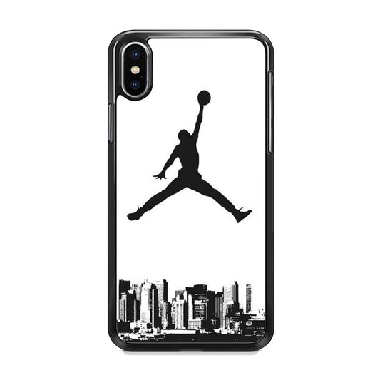 Jordan Logo White City iPhone X Case