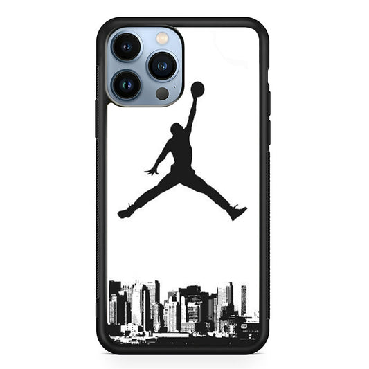 Jordan Logo White City iPhone 13 Pro Case