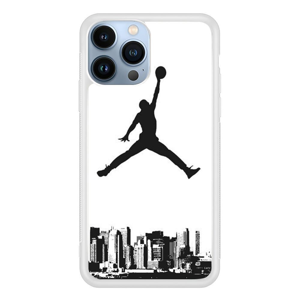 Jordan Logo White City iPhone 13 Pro Max Case