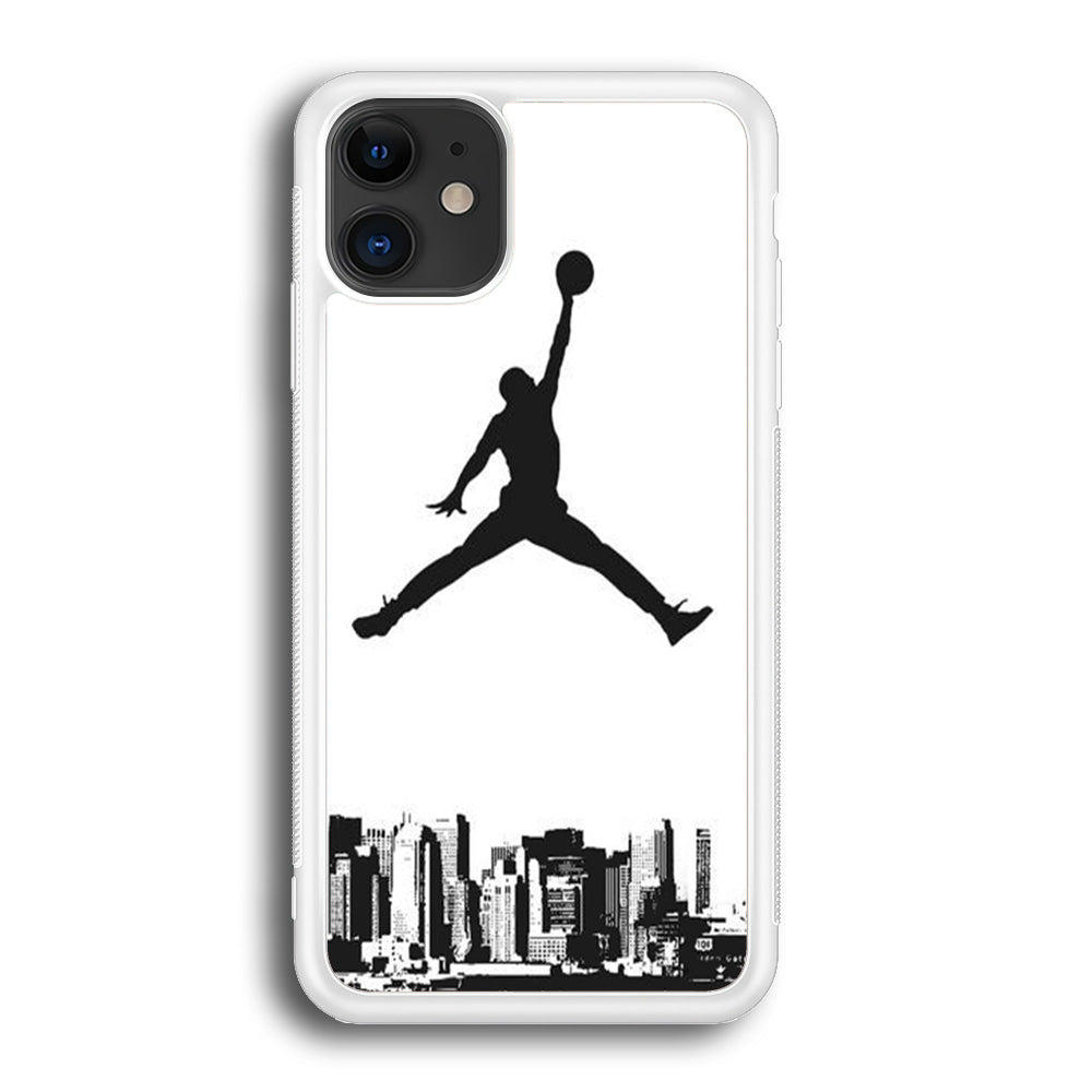 Jordan Logo White City iPhone 12 Case