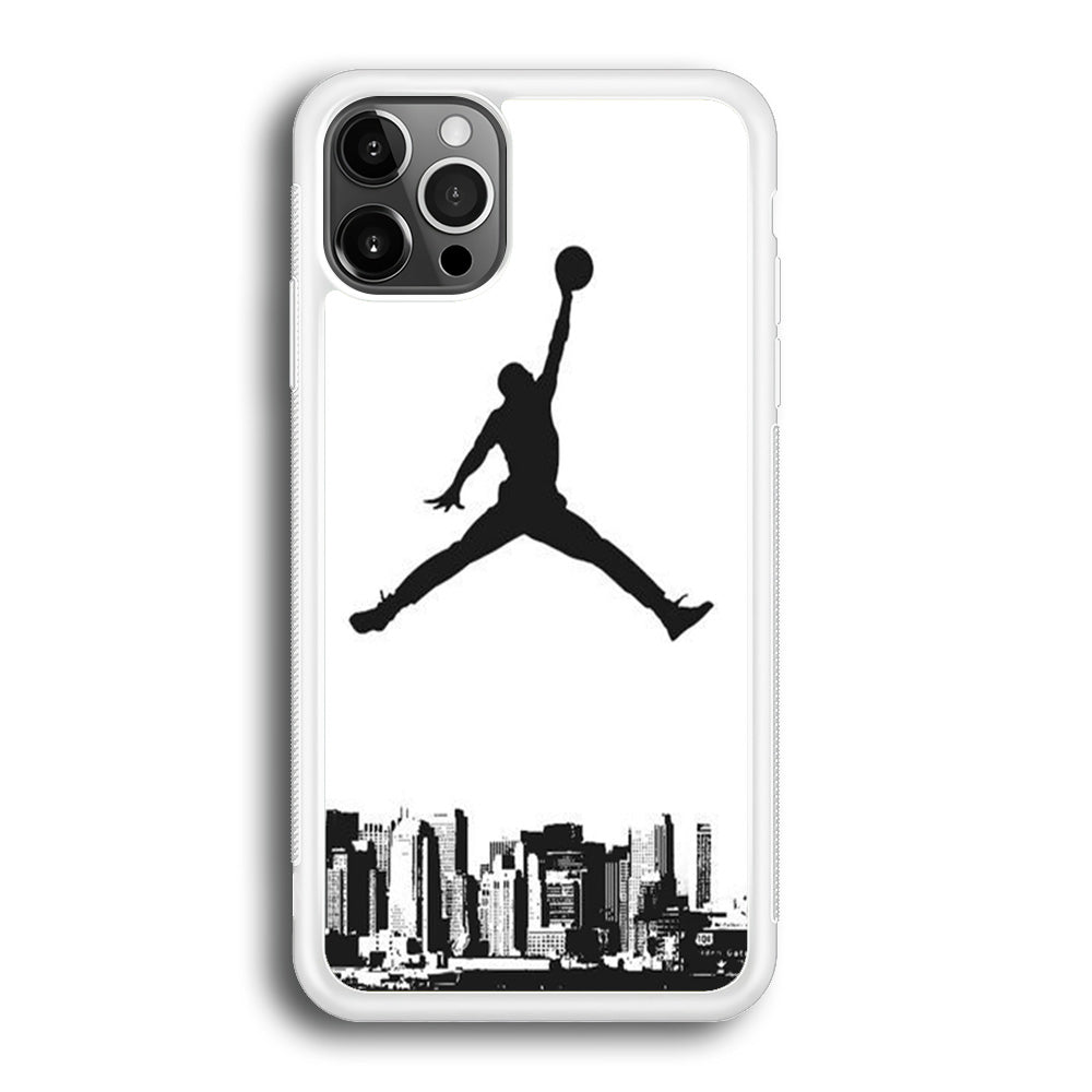 Jordan Logo White City iPhone 12 Pro Case