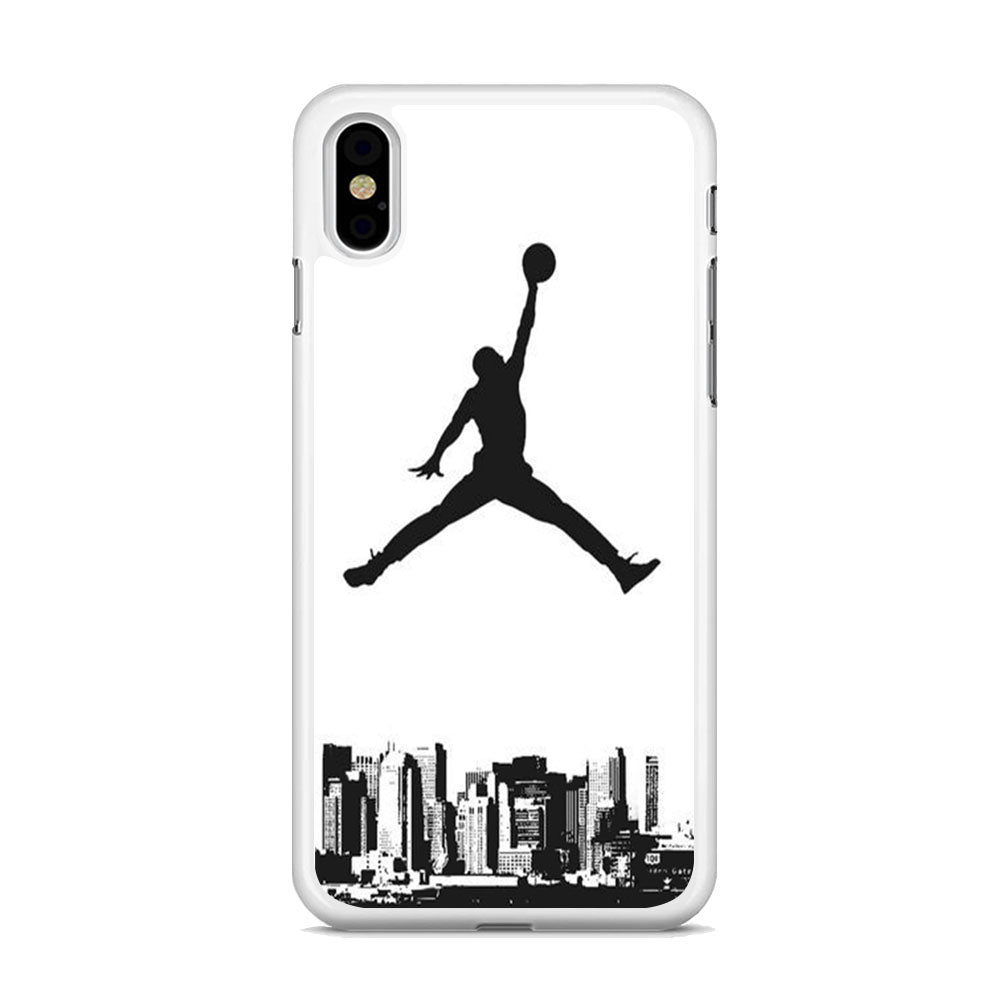 Jordan Logo White City iPhone X Case