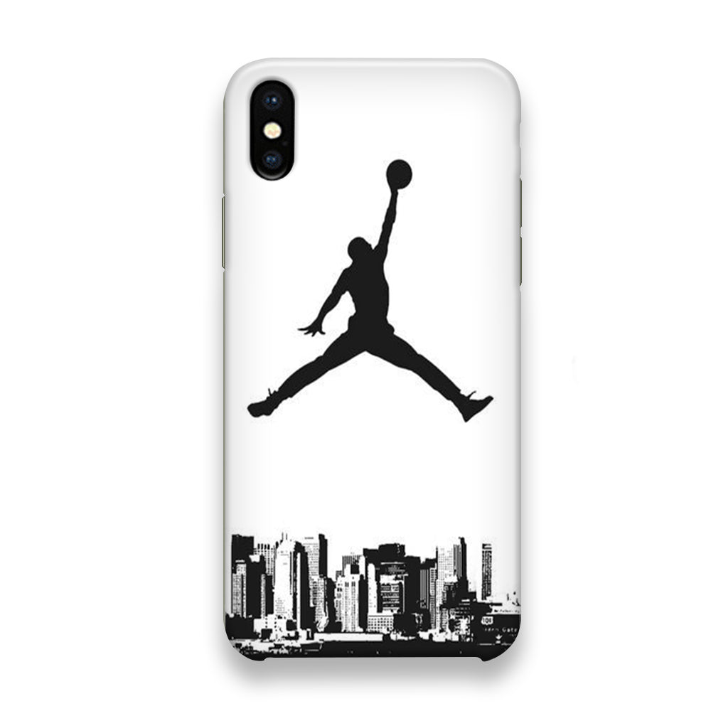 Jordan Logo White City iPhone X Case