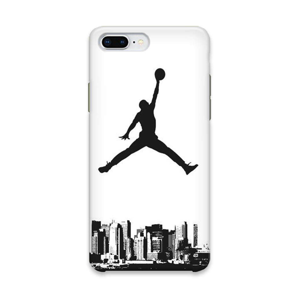 Jordan Logo White City iPhone 8 Plus Case