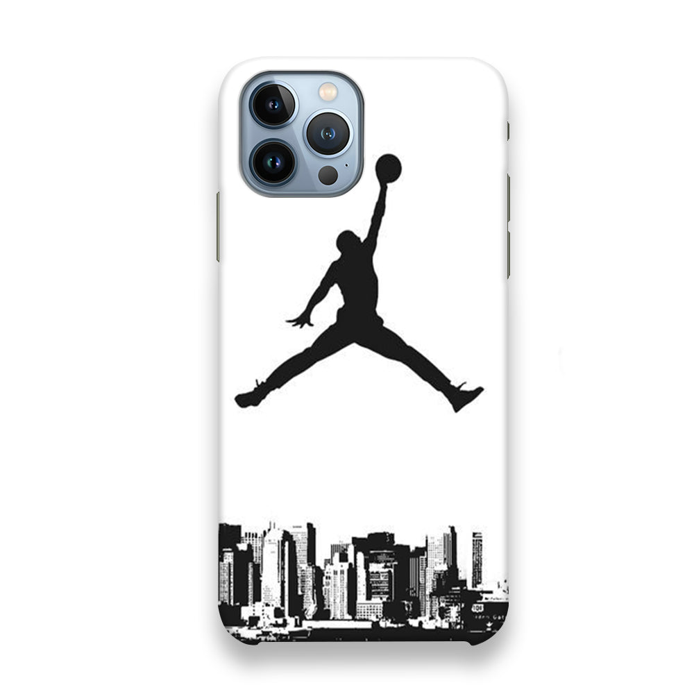 Jordan Logo White City iPhone 13 Pro Max Case