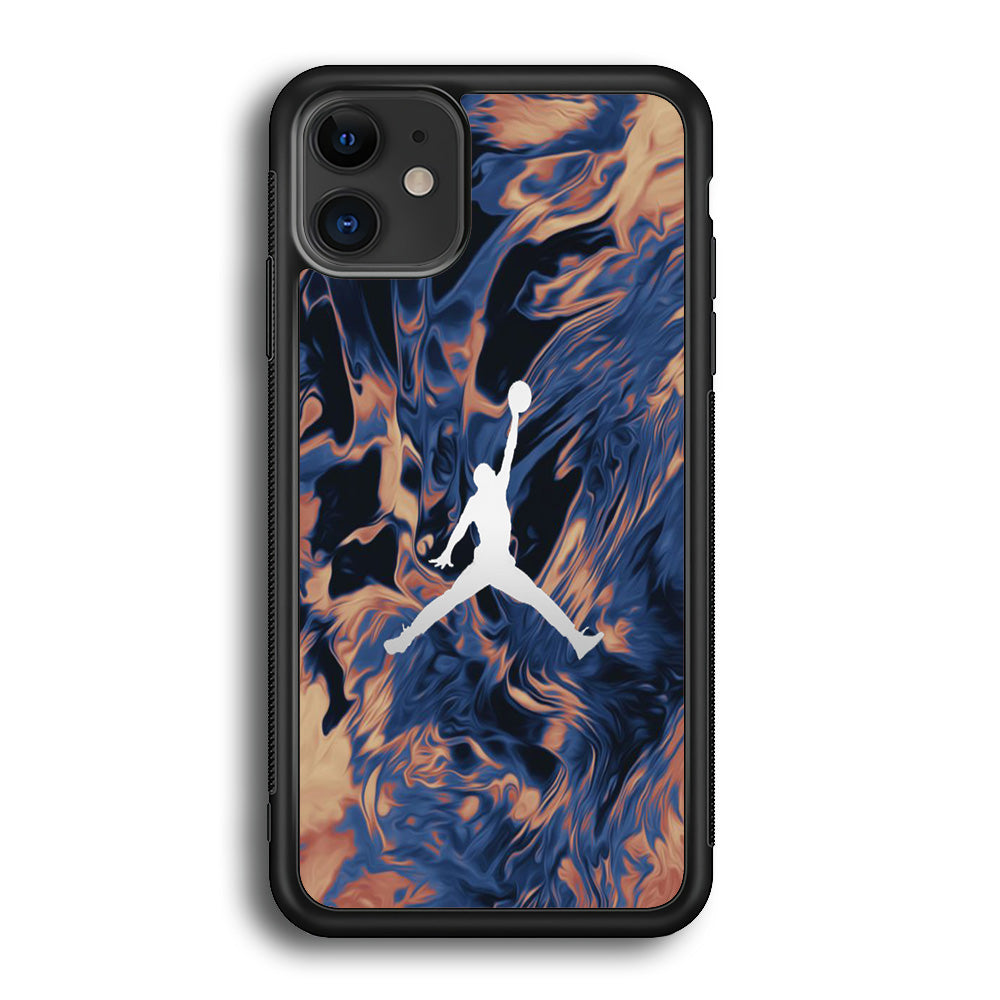 Jordan Marble White Logo iPhone 12 Case