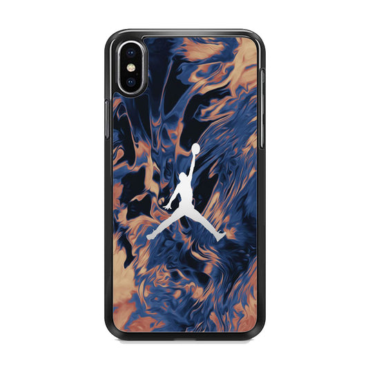 Jordan Marble White Logo iPhone Xs Case