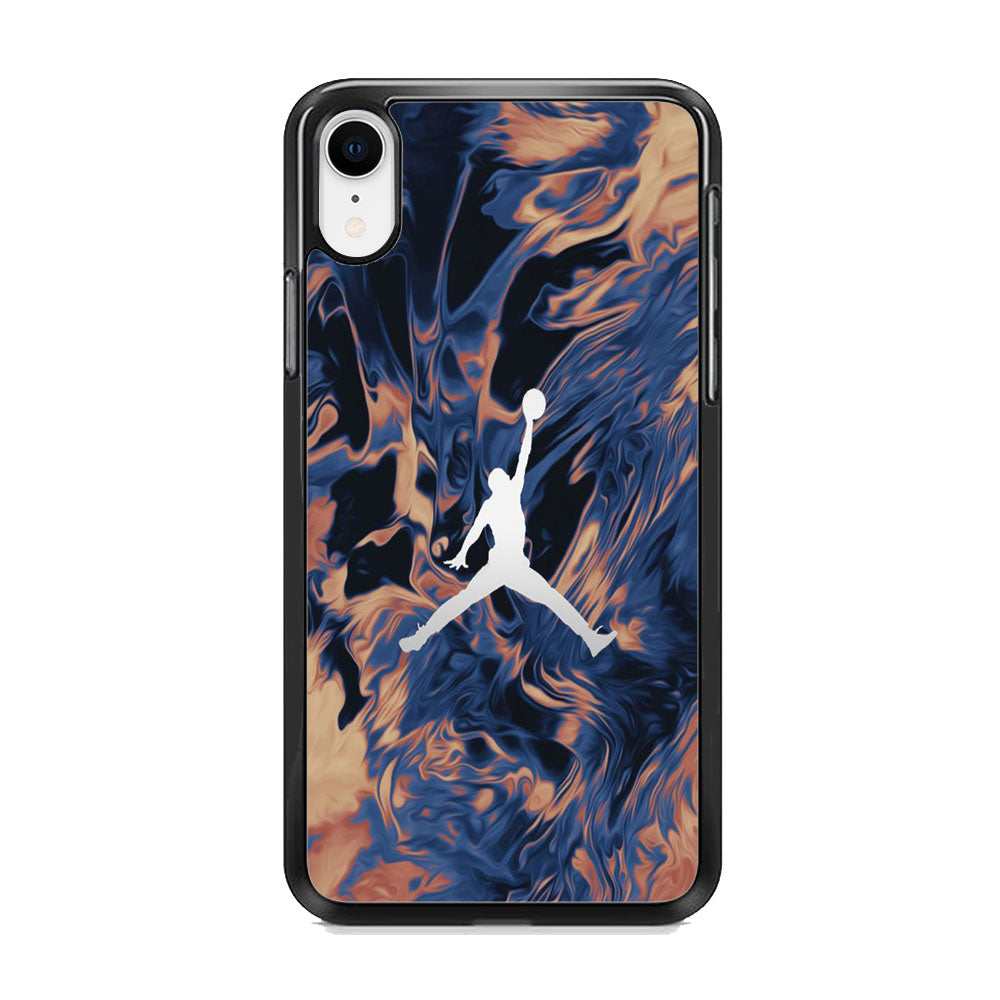 Jordan Marble White Logo iPhone XR Case