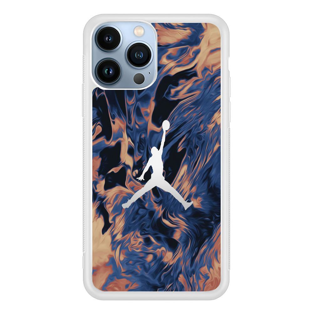 Jordan Marble White Logo iPhone 13 Pro Case