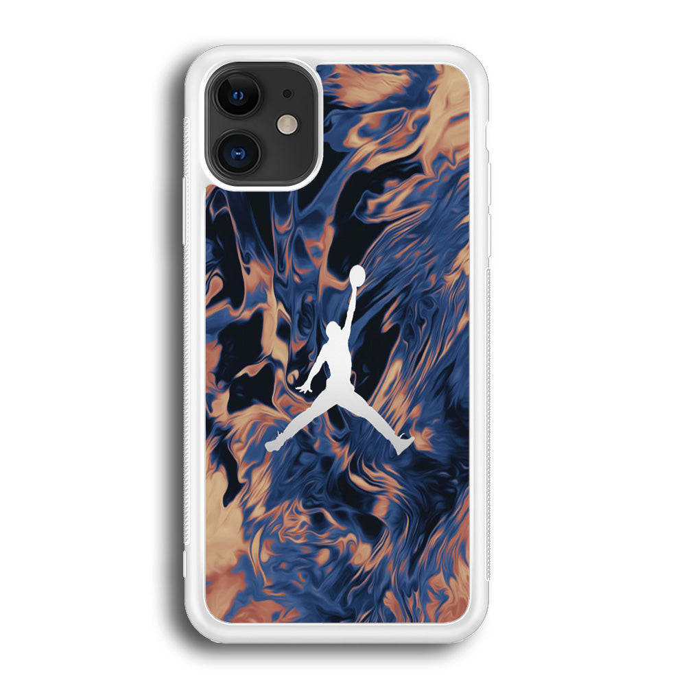 Jordan Marble White Logo iPhone 12 Case