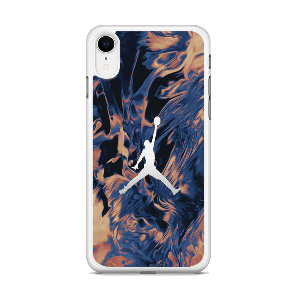 Jordan Marble White Logo iPhone XR Case