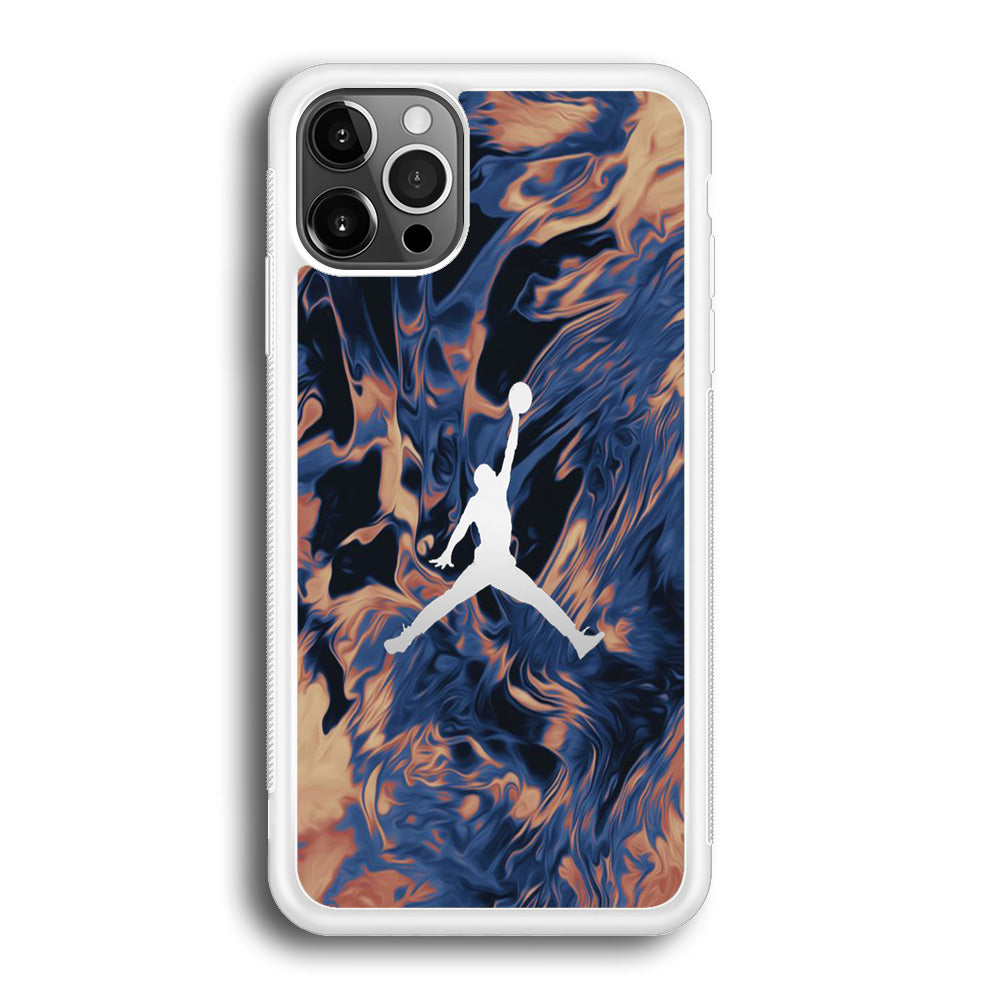 Jordan Marble White Logo iPhone 12 Pro Max Case