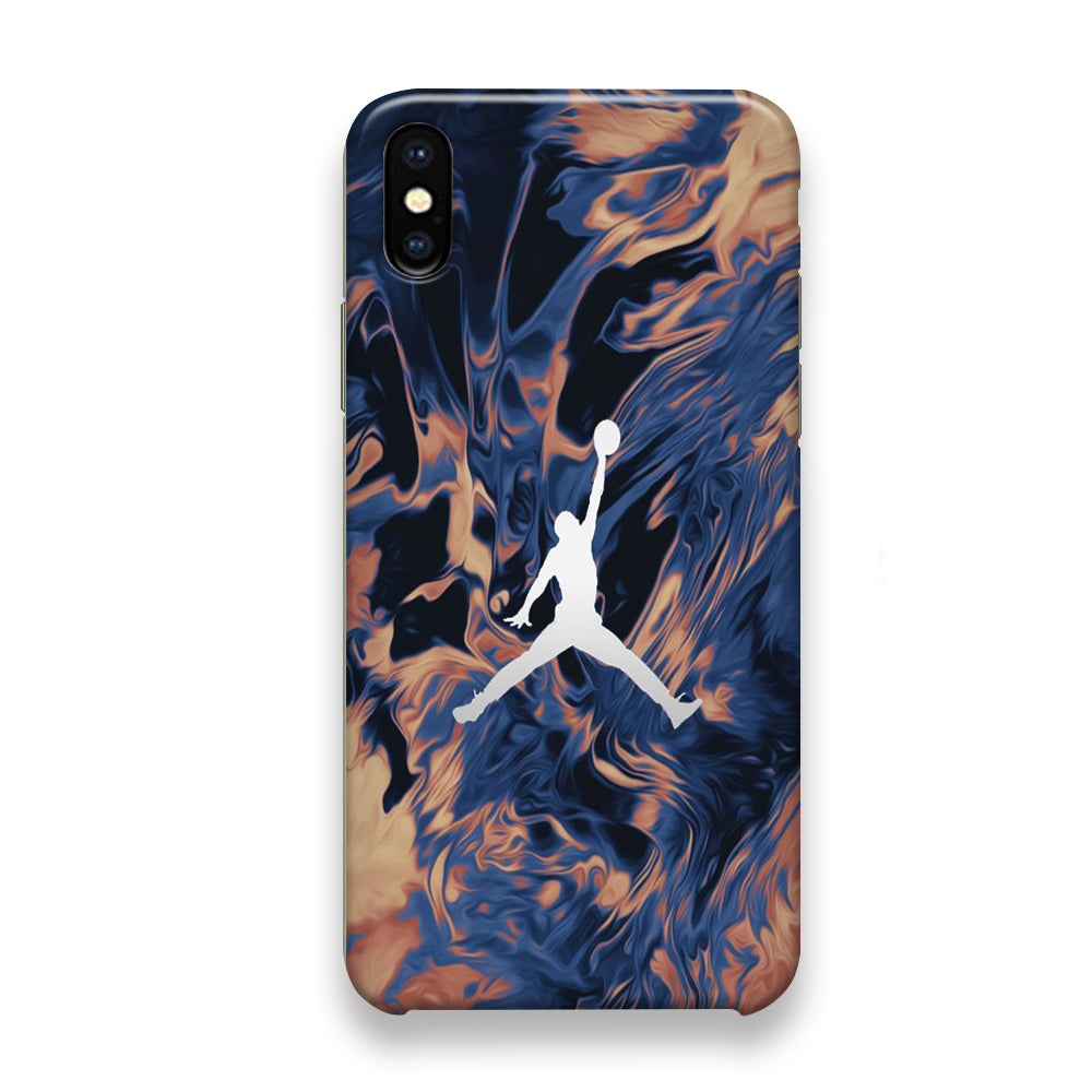 Jordan Marble White Logo iPhone Xs Case