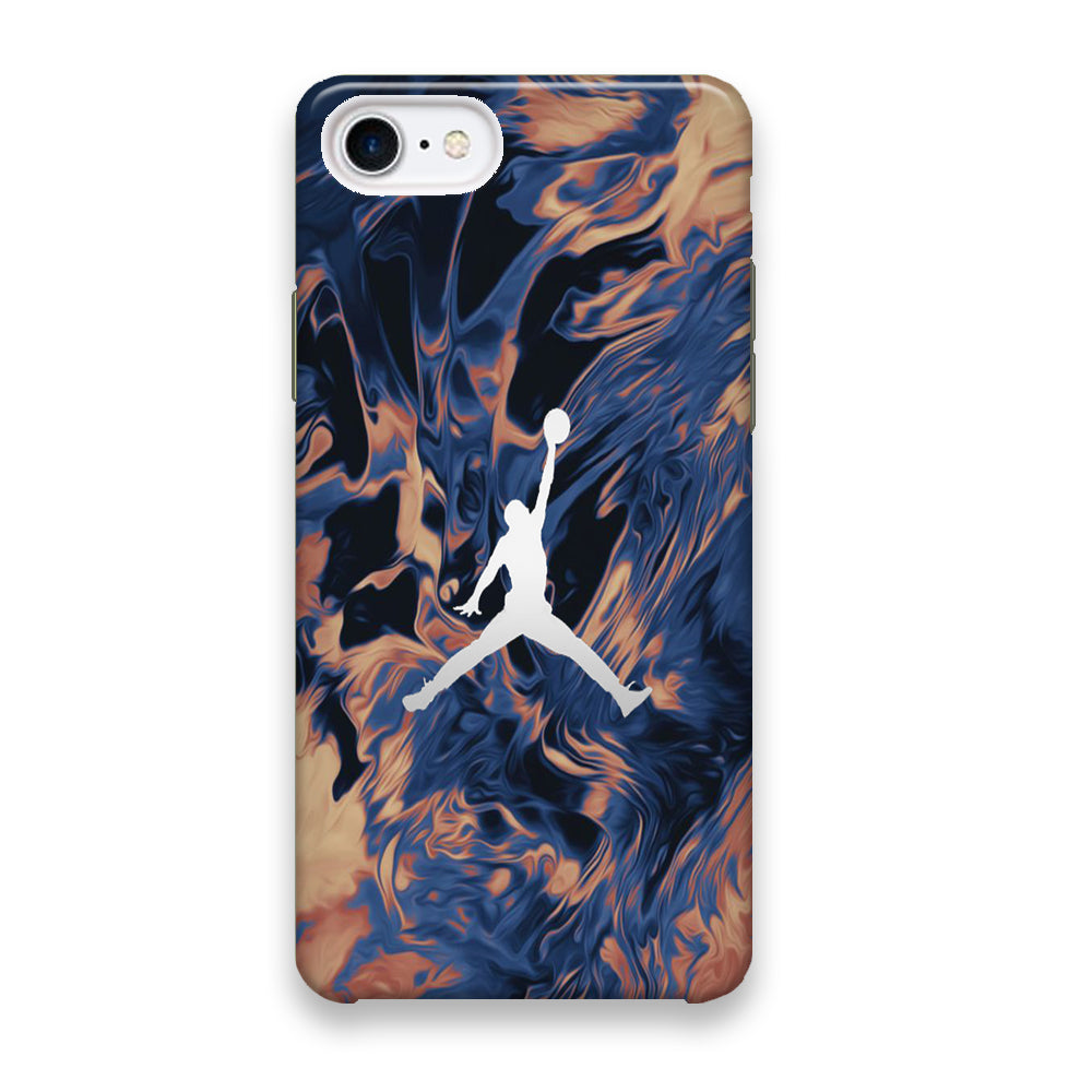 Jordan Marble White Logo iPhone 8 Case