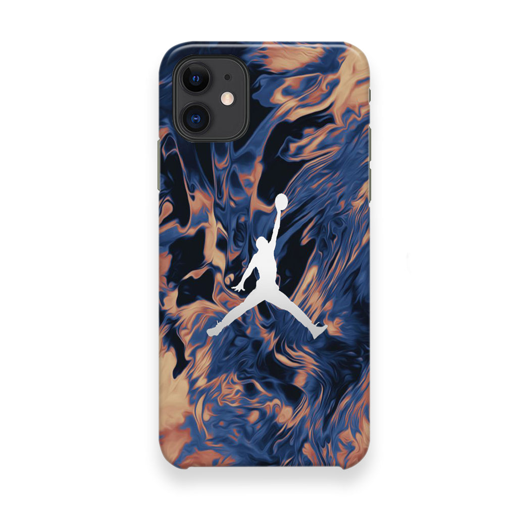 Jordan Marble White Logo iPhone 12 Case