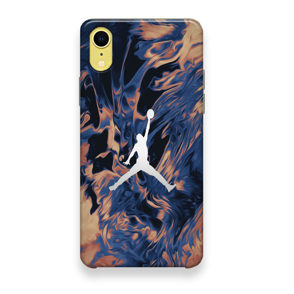 Jordan Marble White Logo iPhone XR Case