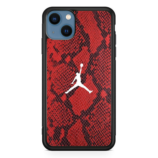 Jordan Red Skin Reptile iPhone 13 Case