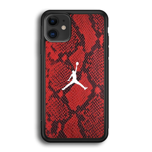 Jordan Red Skin Reptile iPhone 12 Case